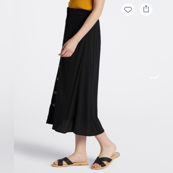 Market & Spruce Marla Button Front Skirt - Med - Picture 4 of 5